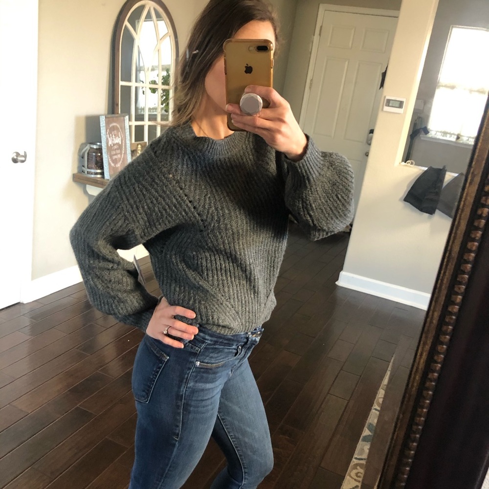 BP gray cable knit chunky sweater - Picture 3 of 8
